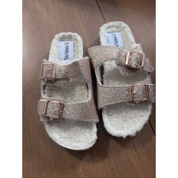 Magellan Outdoors Girls Slip On Sandals Slides Glitter Size 13/1 - Picture 1 of 4